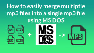 How to easily merge multiptle mp3 files into a single mp3 file using CMD