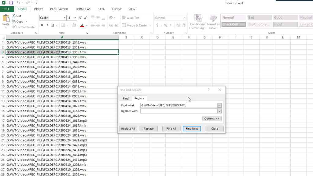 Step 6: Use Replace Function in Excel
