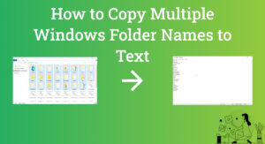 How to copy multiple folders names in windows to text