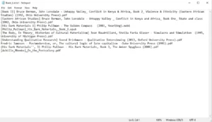 Image of text of copied file names from windows explorer folder