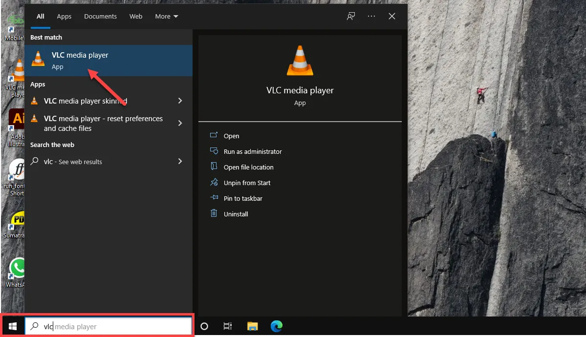 Step 1: Open VLC